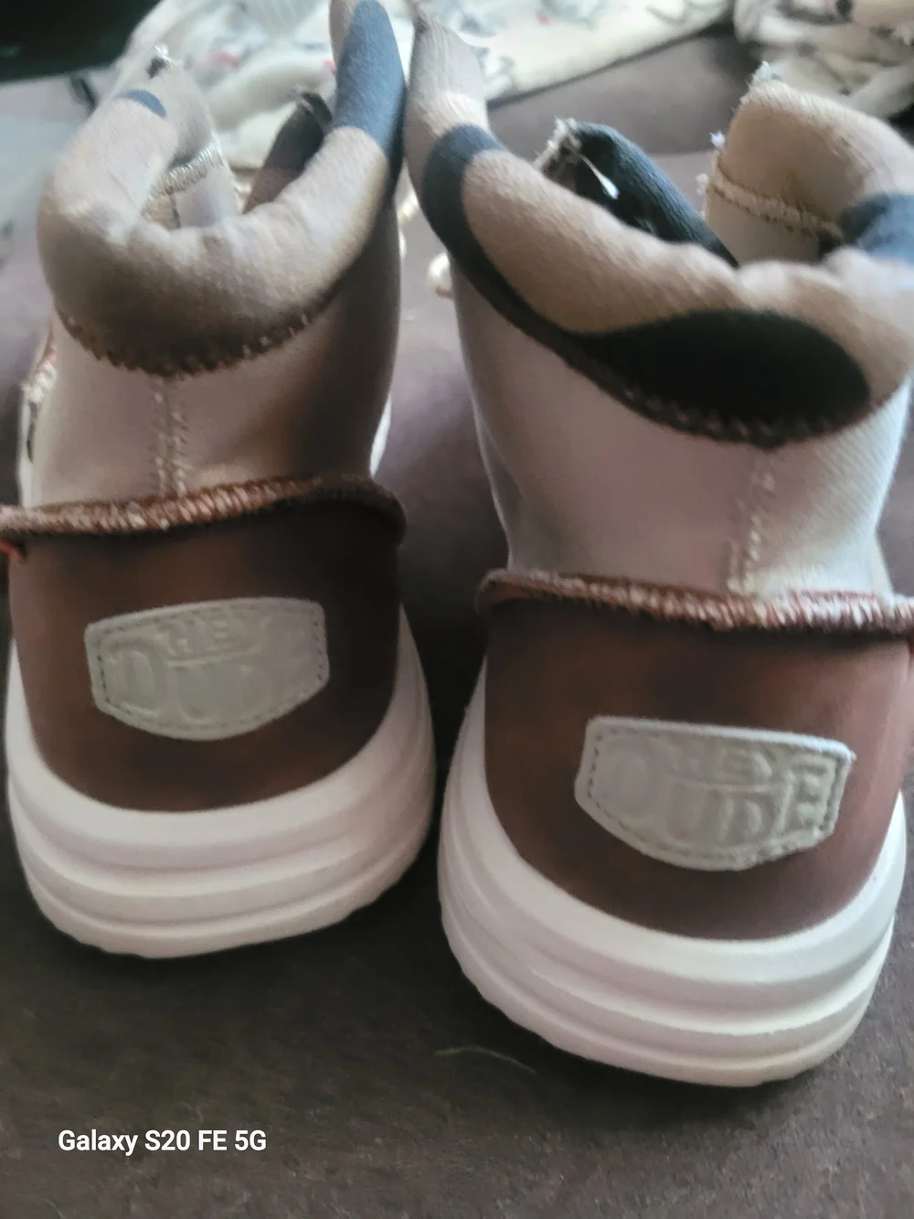 Hey Dude High Top Casual Men’s Tan & Brown Slip-On Loafers